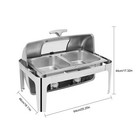 14 26qt Buffet Chafing Dish Set Stainless Steel Chafer Roll Top Food Warmer New