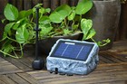 Asc Solar Stone Water Pump Kit With Battery And Led Ring Light Garden Pond