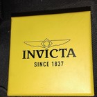 Invicta Men s Gold Tone Tonneau Chronograph Quartz Date Black Rubber Strap