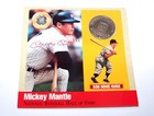 Mickey Mantle Legends Of Baseball 536 Home Run Club Card  999 Silver Hof Coin