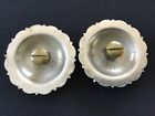 2 Vintage Mexico Engraved Silver Dome Chicago Screw Back Pair Concho   s