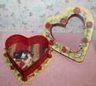 Punch Studio  new  Decorative Heart Shape Lidded Keepsake Box 9 1 4  X 9 