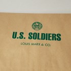 Vintage Marx U s  Soldiers Empty Bag Original Toy Packaging Louis Marx Rare
