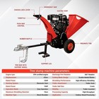 Free Ship 5 Inch 420cc 15hp Wood Chipper Mulcher Epa Gas Engine 2-wheel Tow Bar