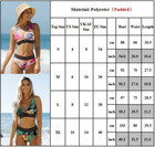 Women High Waisted Swimsuit Bikini Set Push Up Padded Bra Swimwear Bathing Suit