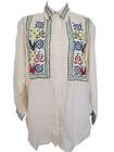 Lot Of 7 Vtg Long Sleeve Button Up Denim Cotton Collar Embroidery Shirts Euc