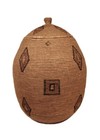 Very Large Lidded Yupik Eskimo Basket