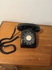 Vintage  New England Telephone Black Rotary Desk Phone