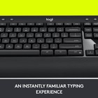 Logitech Advanced Keyboard And Mouse Combo Desktop - Black  Ergonomic