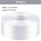 White Satin Ribbon  1-1 2 Inches  50 Yards