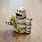 Tire Man Cast Iron Mechanical Coin Bank Painted Antique Finish  4 5  X 5 5  