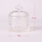 Teensery Glass Candy Dish With Lid  Decorative Candy Jar Vintage Crystal Candy B