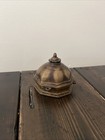 Antique Brass Octagonal Lidded Inkwell 3    X 2 75    