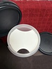 Tupperware Round Modular Mates Lot Of 5    5  4  3  2  1  the W  Black Lids New