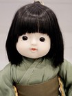 Ooike Oike Kyo Osana 9in Japanese Vinyl Doll Green Kimono Traditional Japan