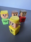 Vintage 1974 Playskool Familiar Places Square People Figures Toy Lot Of 4