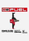 Milwaukee 2810-20 M18 Fuel Mud Mixer With 180   Handle Bare Tool