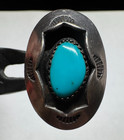 Southwestern Turquoise Look Cuff Bracelet   Ring Lot Floral Cluster Silver Tone