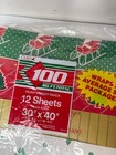 Cleo Wrapping Paper Vintage Christmas 12 Sheets 100 Sq Ft Santa Sleigh Snowman 1