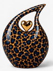 Animal Blue Print Teardrop Adult Cremation Urn For Human Ashes Upto 200lbs Earns