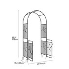 Metal Garden Arch With Gate Garden Arbor Trellis For Climbing Plants Outdoor