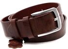 Men s Genuine Buffalo Leather Belt Full Grain 1 1 2  Width Handmade By Amish Usa