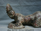 13 2  Ancient China Bronze Ware Dynasty Prone Salutatory People Official Statue