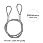 Stainless Steel Cable  2 Pack Pvc Coated 15 64  Wire Rope For Deck Railing 3 3ft