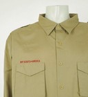 New Boy Scouts Of America Uniform Shirt Mens 3xl Xxxl Bsa Brown Usa Flag Camp