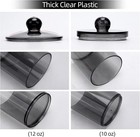 4 Pack Qtip Holder Jars 10 12oz Black Bathroom Storage Organizer With Lids