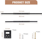 Door Security Door Bar  black 2 Sets - Heavy Duty  Use As Door Security Bar -doo