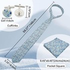 Mens Ties And Pocket Square Sets Green Floral Ties For Men With Cufflinks Men   