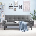 Convertible Futon Sofa Bed Upholstered Couch Recliner Modern Storage Space Saver