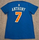 Adidas New York Knicks Carmelo Anthony Blue T-shirt Jersey  7 Men s Small