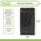 7penn Resealable Coffee Bags - 16oz 50pk Organizational Packaging Zipper Pouch