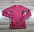 Under Armour Shirt Mens Medium Red Long Sleeve Compression Heat Gear Active