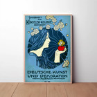 Vintage German Darmstadt Artist Colony Art Nouveau Poster 24x36
