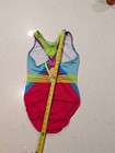 Suni Lee Gk Elite Gymnastics Dance Leotard Adult Large Fierce Neon Rainbow Rare 