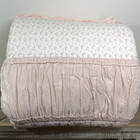 Pottery Barn Kids Vera Blossom Quilt Full queen Blush Pink Sample