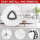 Replacement Microfiber Mop Head For O-cedar Spin Mop Wring Refill Easy Clean