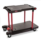 Rubbermaid Commercial 430000bk 2 Shelves Convertible Utility Cart - Black New