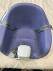 Bumbo Baby Booster Chair Purple White Removable Tray cushion Adjustable Harness
