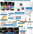 Large Deluxe Art Painting Supplies Set - 140-piece Professional Paint Kit