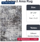 Modern Abstract 3x5 Rug  Non Slip Entryway Rug  Soft Machine Washable Rugs