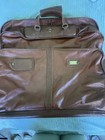 Land Vintage Brown Garment Bag Travel Suit Carrier Luggage Brass Hardware