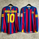 Barcelona Ronaldinho  10 Retro Long Sleeve Football Jersey Fan Version