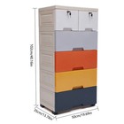 6 Drawer 5 Layer Stackable Storage Cabinet Bedroom Toy Clothes Chest W  4 Wheel