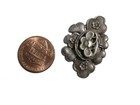 Antique Chinese Asian Silver Ornament Button Piece Floral Ornate Ornament
