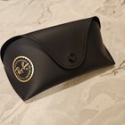  Ray Ban Genuine Black Sunglass Eyeglass Case Snap Closure  With Cloth