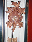 Regula  West Germany  Musical Cuckoo   Black Forest Oak Leaf Case Clock  As Is